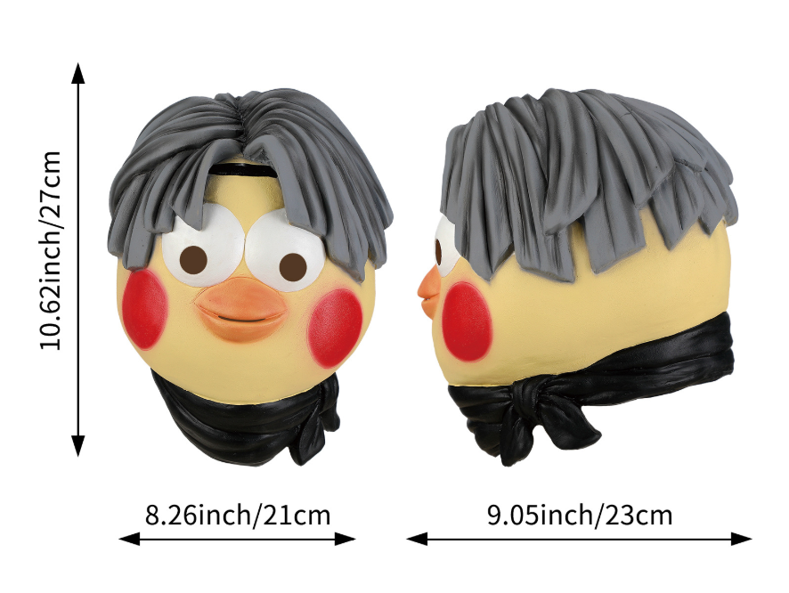 Funny Cartoon Chick Latex Full Head Mask, Meme Prank Mask Halloween Party Cosplay Costume Prop