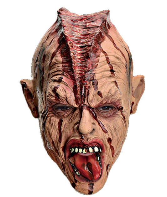 Horror Bloody Mutant Monster Latex Full Head Mask, Scary Zombie Mask Halloween Cosplay Costume Prop