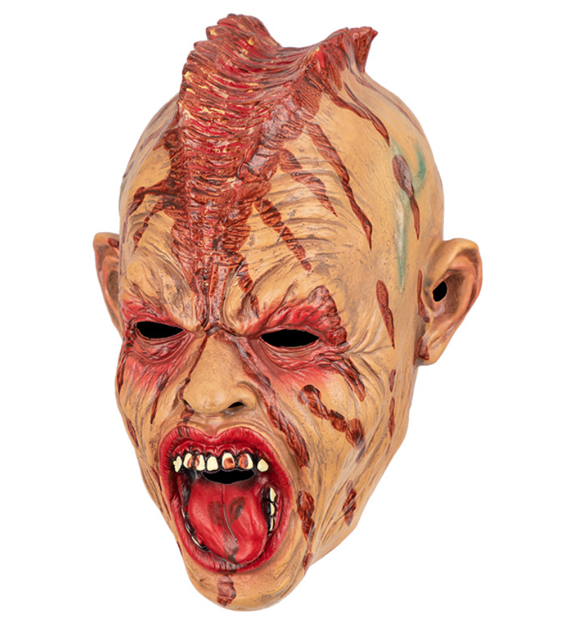 Horror Bloody Mutant Monster Latex Full Head Mask, Scary Zombie Mask Halloween Cosplay Costume Prop