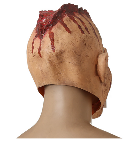 Horror Bloody Mutant Monster Latex Full Head Mask, Scary Zombie Mask Halloween Cosplay Costume Prop