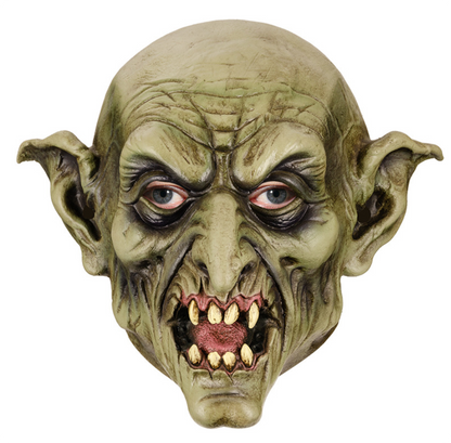 Green Goblin Latex Full Head Mask, Scary Elf Monster Mask Halloween Cosplay Costume Prop