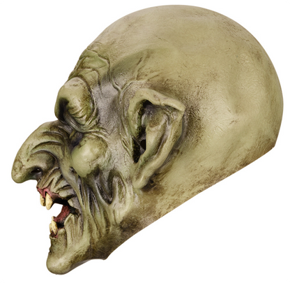 Green Goblin Latex Full Head Mask, Scary Elf Monster Mask Halloween Cosplay Costume Prop