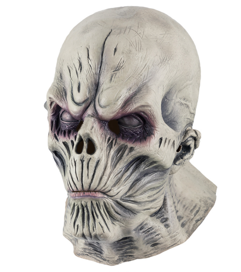Scary Undead Zombie Full Head Latex Mask, Horror Skeleton Monster Mask Halloween Cosplay Prop