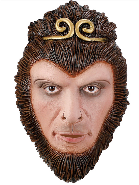 Sun Wukong Monkey King Latex Mask, Journey to the West Monkey Full Head Mask Halloween Cosplay Prop