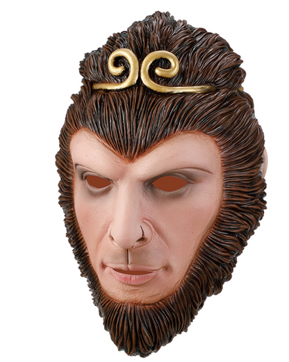 Sun Wukong Monkey King Latex Mask, Journey to the West Monkey Full Head Mask Halloween Cosplay Prop