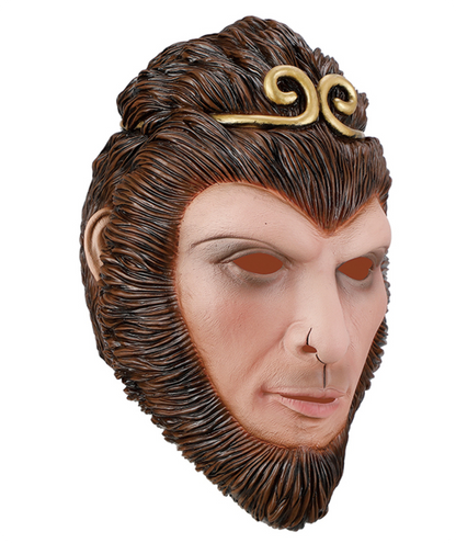 Sun Wukong Monkey King Latex Mask, Journey to the West Monkey Full Head Mask Halloween Cosplay Prop