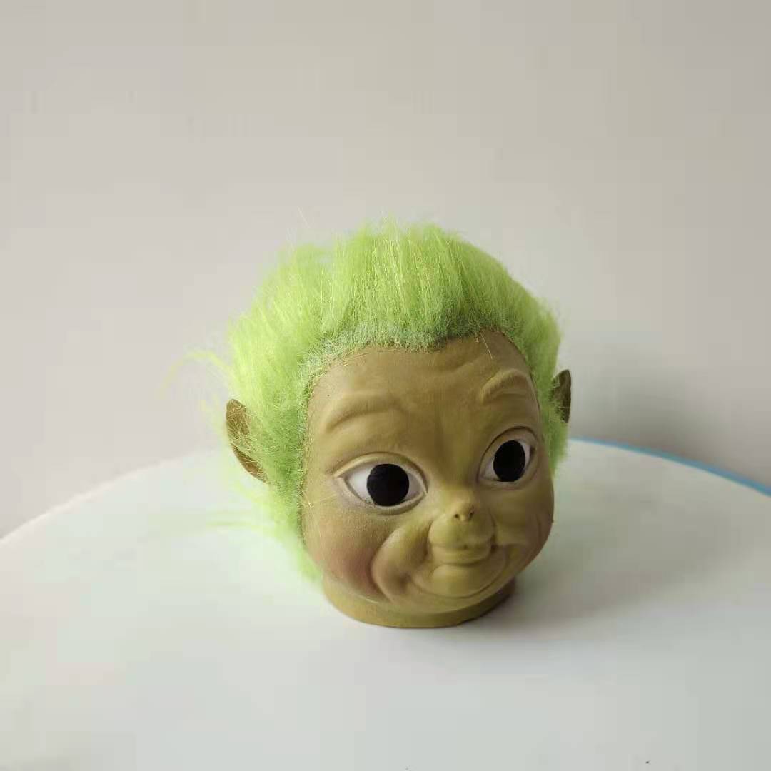 Das Grinch-Baby Vollkopf Latex Maske Kostüm Weihnachten COSPLAY