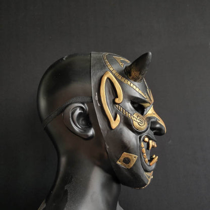 "Demon Warrior Latex Mask  Cosplay Drama Halloween Costumes Perform Props "