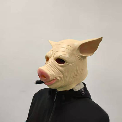 The Smooking Pig Latex Mask Halloween Full Head Party props