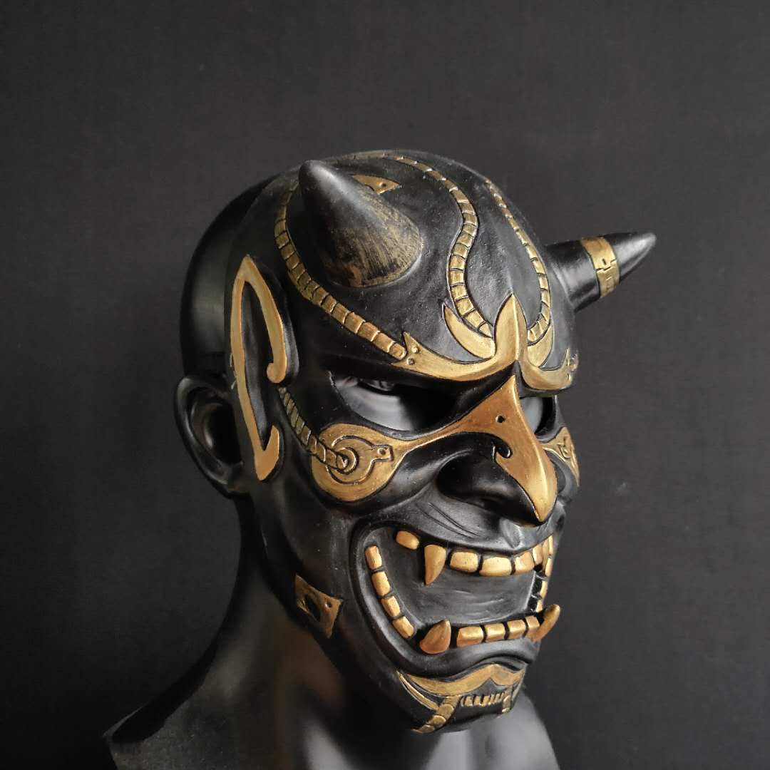 "Demon Warrior Latex Mask  Cosplay Drama Halloween Costumes Perform Props "