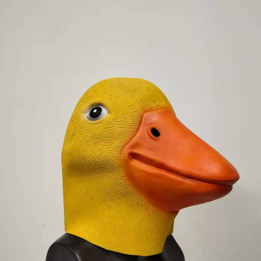 Yellow Duck Mask Halloween Latex Animal Full Head Cosplay