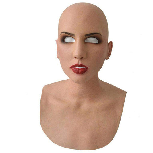 Masquerade Funny Party Latex Bald Beauty Mask Cosplay Halloween