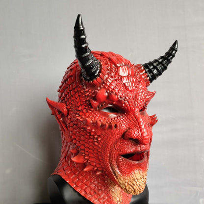 Halloween The Lord of Evil Red Devil Horror High-Quality Latex Deluxe Mask