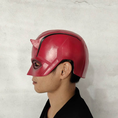 Daredevil Matt Murdock Cosplay Latex Mask Red Helmet Mens Halloween Props