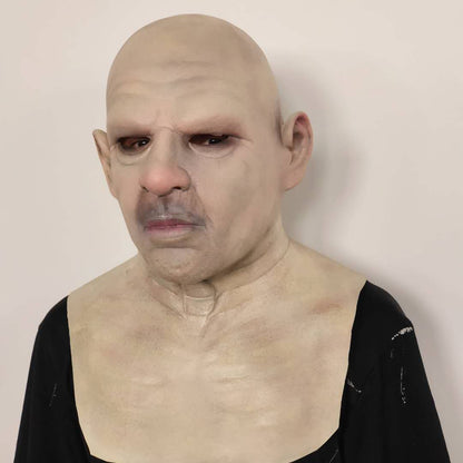 Realistic Old Man Full Head Latex Mask for Movie Cosplay Halloween Props