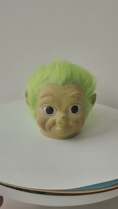 Das Grinch-Baby Vollkopf Latex Maske Kostüm Weihnachten COSPLAY