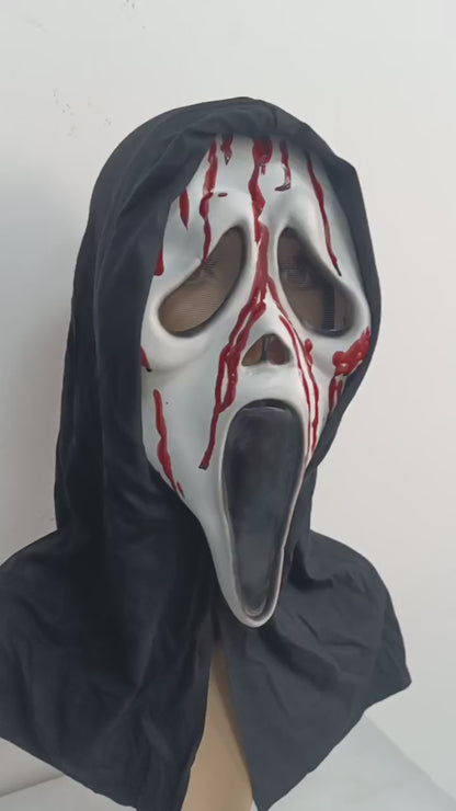 Halloween Scream Latex Mask Horror Full Head  Cosplay Headgear