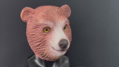 Halloween Masquerade Latex Fancy Animal Bear Head Mask Party Cosplay Props